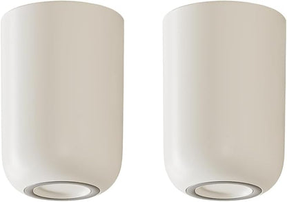 Khanjuan Round-Bottomed, Non-Slip Toothbrush Cup, Minimalist Bathroom Cup, Thickened Reusable Toothbrush Holder (White&White)