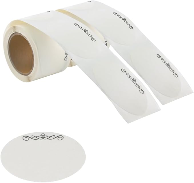 L LIKED 240 Stickers Dissolvable Food Labels for Containers 1 1/2" x 2 1/2" Canning Labels for Jars (Roll of 120) (2 Rolls) (Pack of 2)