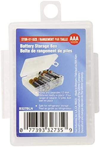 Dial Industries Battery Storage Organizer Case, 12 AAA