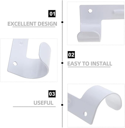 Alipis 2pcs Ironing Board Wall Mount Hanger Holder Hook for Home Hotel Storage Space-Saving Design High Capacity Effortless Organization