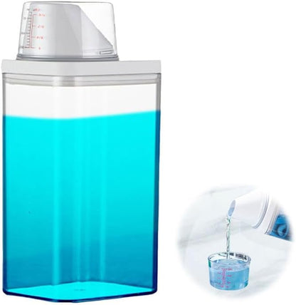 Laundry Detergent Dispenser for Laundry Room Organization and Storage, Laundry Soap Dispenser Laundry Detergent Bottle with Laundry Detergent Cup, BPA Free & PET Plastic Clear (1100ML)