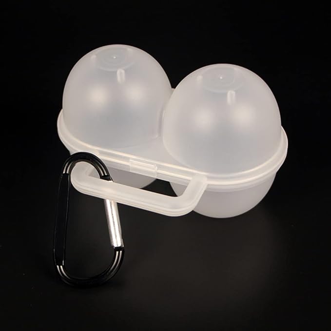 2pcs Eggs Carrier Egg Case, Plastic Eggs Storage Box with D Buckle, Portable Egg Container, Convenient Kitchen Tools for 2 Eg-g Case Outdoor Camping