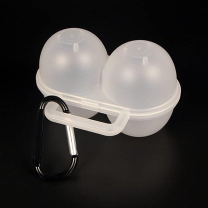 2pcs Eggs Carrier Egg Case, Plastic Eggs Storage Box with D Buckle, Portable Egg Container, Convenient Kitchen Tools for 2 Eg-g Case Outdoor Camping