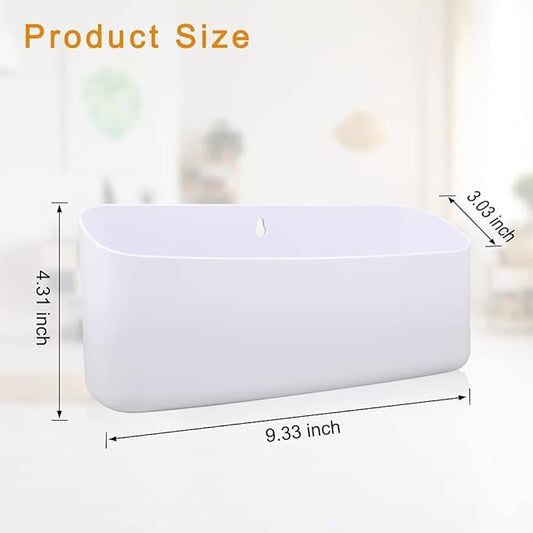 Picowe Magnetic Laundry Storage, Lint Holder Bin for Laundry Room, Space-Saving Trash Container Hanging on Dryer, Washer or Wall Mount Trash Bin (Gray White)