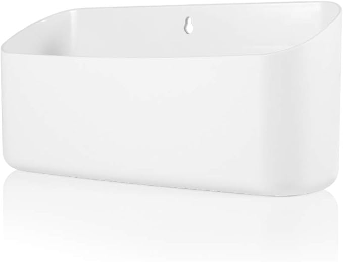 Magnetic Laundry Bin, Space-Saving Trash Container Hanging on Dryer, Washer or Wall Mount (White)