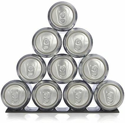 Cooks Innovations 2-Pack Drink Organizer for Fridge, Soda Can Refrigerator Organizers and Storage, Beer-Wine-Water Bottle Holder, Fridge Monkey - Durable Non-Slip&Roll