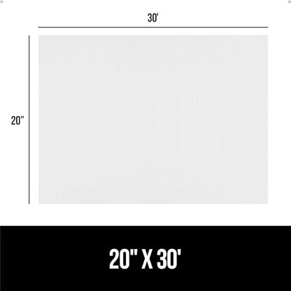 GORILLA GRIP DuraGuard Shelf Liner, 20x30 Non-Adhesive Cabinet Liners for Kitchen Drawers, Shelves, Refrigerator, Pantry Storage, Bathroom Closet, Durable Waterproof BPA Free Ribbed Plastic, White
