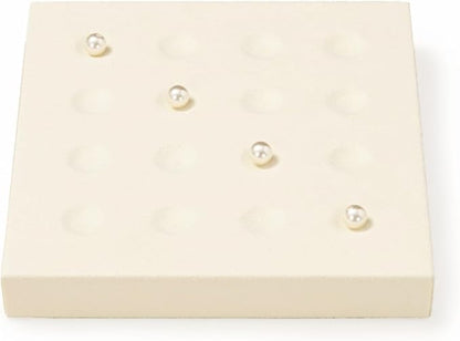 Oirlv Microfiber Diamonds Gemstones Jewelry Display Organize Tray Crystal Beads Holder for Stones Display Organizer Showcase(Beige)