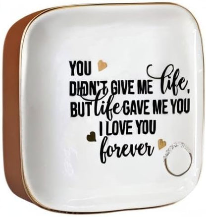 Scwhousi Ring Dish Jewelry Tray for Friend Mom Sister Maid of Honor,Birthday Mother's Day Christmas Gifts