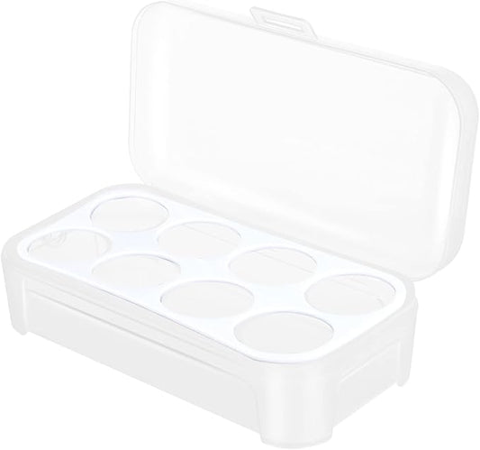 Yardwe Egg Storage Box 8 Egg Holder with Secure Lock Lightweight Pp Material Refrigerator Organizer for Kitchen and Camping Space Saving Carrier