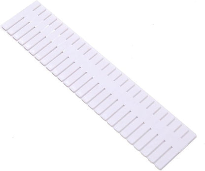 4Pcs Adjustable Drawer Dividers, 14.5in Drawer Divider Plastic Drawer Storage Partition Home Adjustable Clapboard for Bedroom Kitchen Office (Extended Version 47 * 7CM (Pack of 4