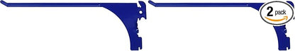 Wall Control Pegboard 9in Reach Extended Slotted Hook Pair - Slotted Metal Pegboard Hooks Pegboard and Slotted Tool Board – Blue (Pack of 2)