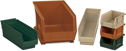 Akro-Mils 30150 12-Inch by 8-Inch by 4-Inch Plastic Nesting Shelf Bin Box, Terra Cotta, Case of 12