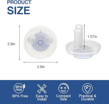 SOPHICO Sponge Holder for Kitchen Sink, Suction Cup Holder for Kitchen, Bathroom Sink Organizer for Smiley Sponge, Self Draining Sink Sponge Holder - Sponge Not Included (Transparent, 2 Pack)