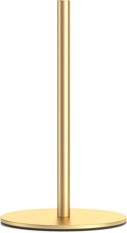 Gold Free-Standing Paper Towel Holder, Premium Stainless Steel Towel Holder for Rolls Organizer, Classic Fashion Roll Dispenser for Kitchen