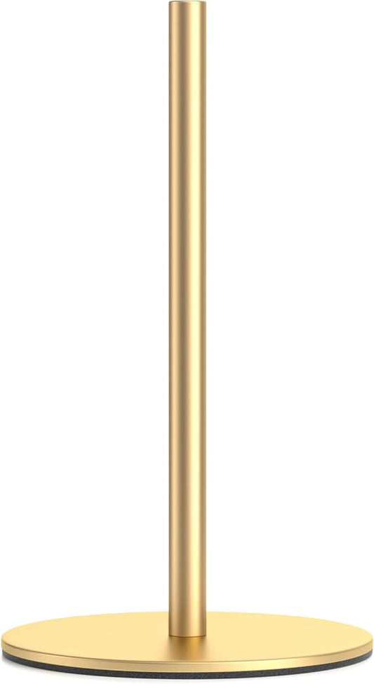 Gold Free-Standing Paper Towel Holder, Premium Stainless Steel Towel Holder for Rolls Organizer, Classic Fashion Roll Dispenser for Kitchen