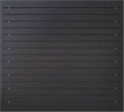 NeatiEase Slatwall Panel Wall Storage Systems, 4 x 4ft Slat Wall Paneling Garage Wall Organizer, Heavy Duty Wall Mounted PVC Wall Rack (Black)