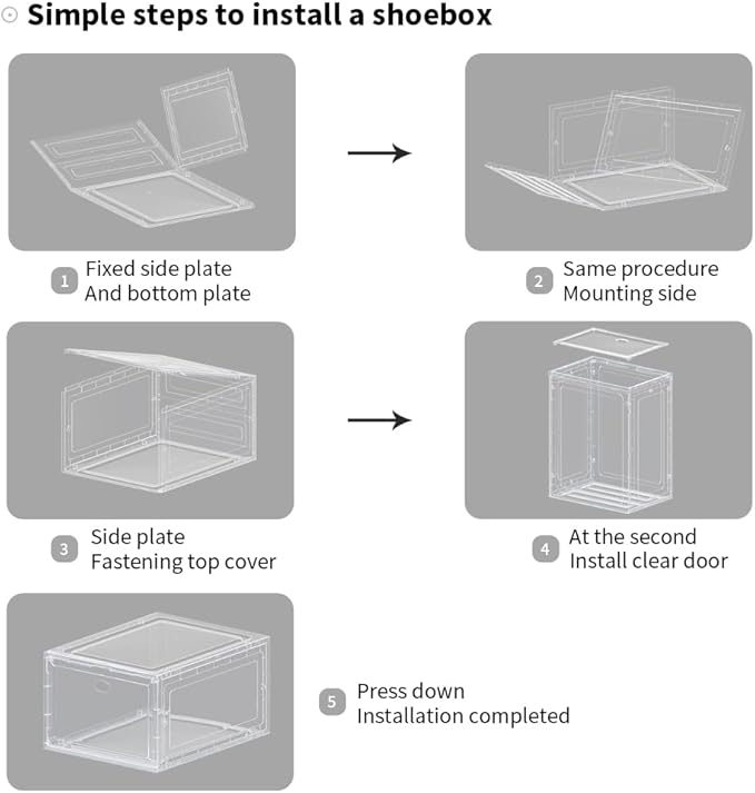 OMOPIN 12 PACK Large Shoe Storage Boxes, Shoe Boxes Clear Plastic Stackable, Shoe Organizer for Size 12 (Clear 12 Pack)