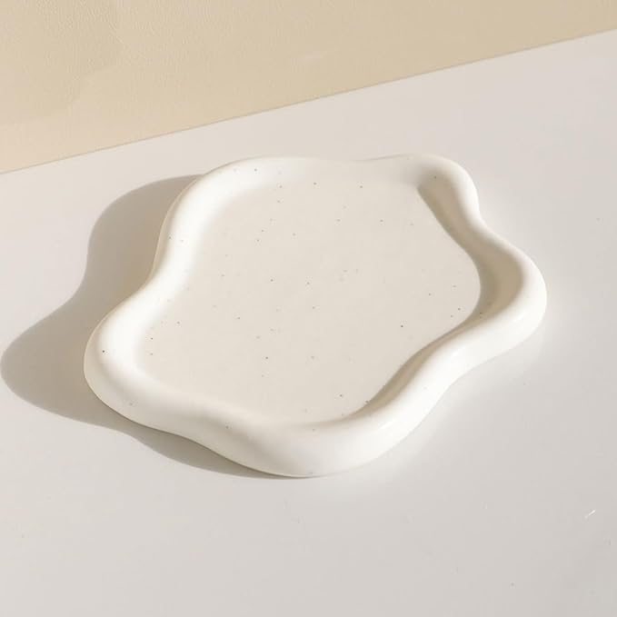 Owlcatcok Room Decor Jewelry Tray, ring holder, Cloud Trinket Dish, Cloud Jewelry Tray, Ceramic Earring Necklace Dish Christmas Mothers Day Valentines for Women, Home Decor small jewelry dish ﻿ ﻿