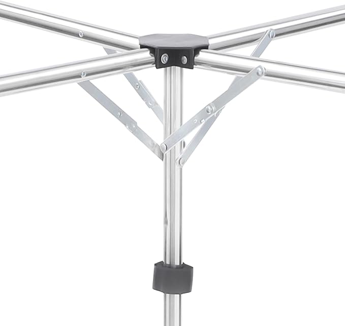 Folding Tripod Clothes Drying Rack, Silver Portable Drying Rack, Adjustable Height and Extendable, X-Shaped Adjustable Laundry Rack with 10 Windproof Hooks for Drying Skirts, Shirts, Pants
