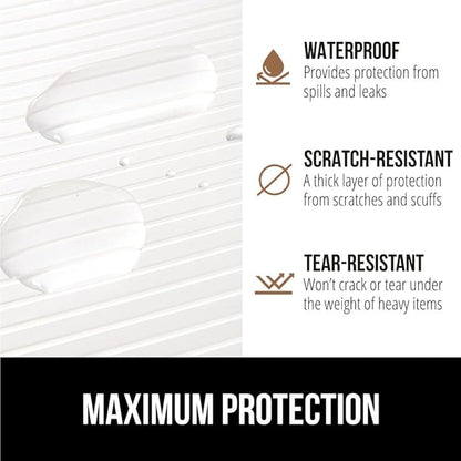 GORILLA GRIP DuraGuard Shelf Liner, 17.5x30 Non-Adhesive Cabinet Liners for Kitchen Drawers, Shelves, Refrigerator, Pantry Storage, Bathroom Closet, Durable Waterproof BPA Free Ribbed Plastic, Clear