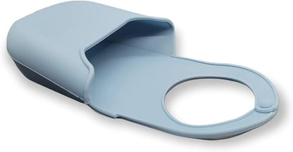 Handy Housewares Hanging Silicone Sink Caddy - for Kitchen or Bath, Hangs from Faucet, Helps Dry Sponges, Loofahs, Razors, Soap (1 Pack, Pastel Blue)