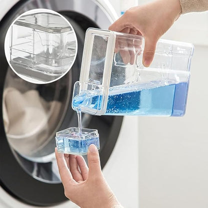 5 Pcs Laundry Detergent Bin Dispenser for Liquid Detergent Fabric Softener with Measuring
