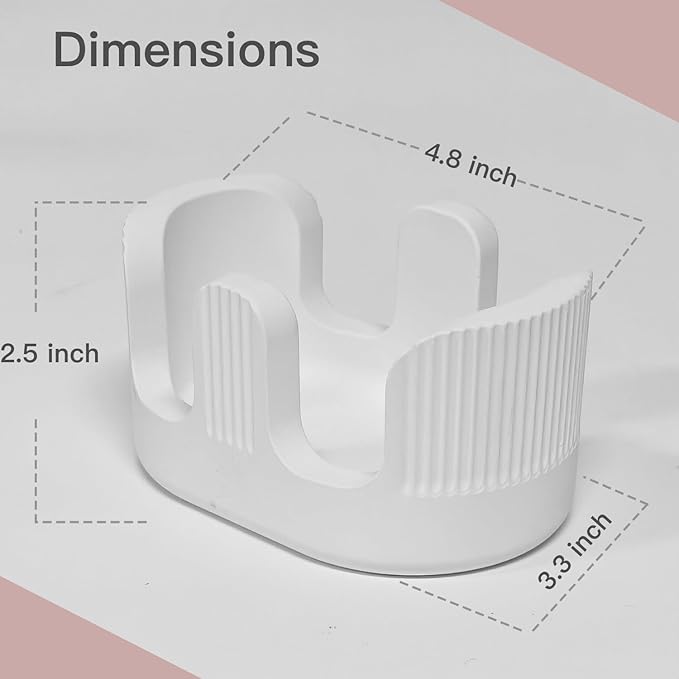 BekPooQ Ultra Absorbent Stone Sponge Holder for Kitchen Sink, 2 Slot Diatomite Dish Brush Sponge Holder, Diatomite Stone Sink Tray, Rustproof Sinks Caddy for Countertop, Double, White