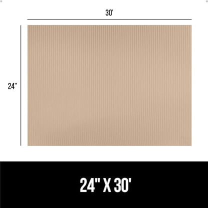 GORILLA GRIP DuraGuard Shelf Liner, 24x30 Non-Adhesive Cabinet Liners for Kitchen Drawers, Shelves, Refrigerator, Pantry Storage, Bathroom Closet, Durable Waterproof BPA Free Ribbed Plastic, Beige