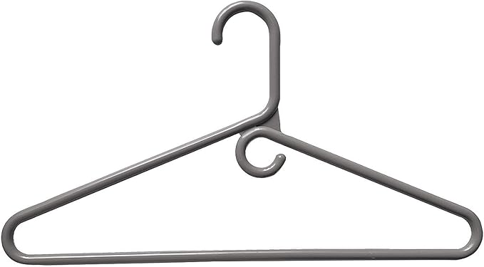 Rethink Your Room Clothes Hangers 60 Pack Plastic - Heavy Duty Space Saving Coat, Velvet Hangers, Pant Hangers for Closet Organization - Durable Non-Slip Warsaw Grey Wardrobe Essentials Bulk Storage