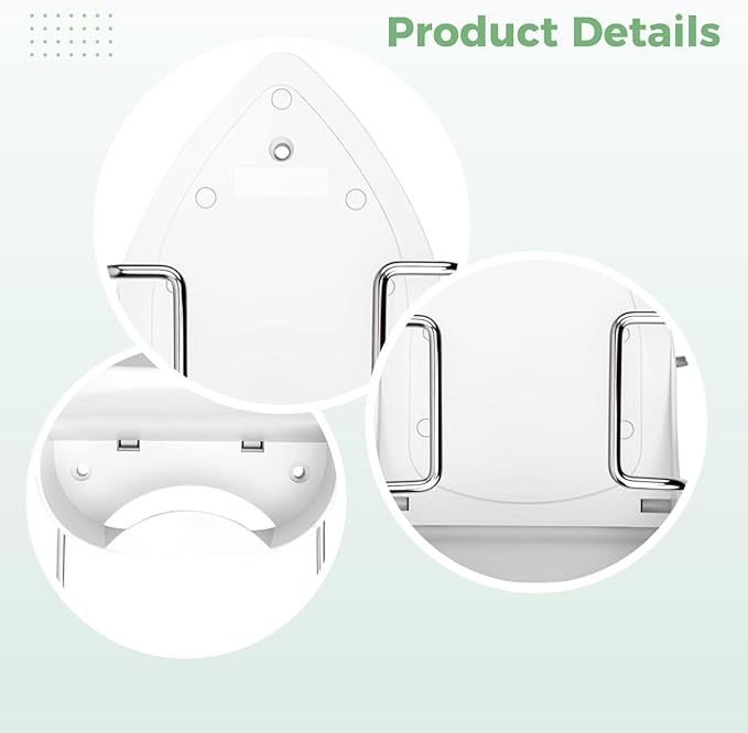 Pbt Ironing Board Wall Mount Holder with Hooks, Heat-Resistant Organizing Solution for Laundry, 12.4 X 15.4 X 5.7 in