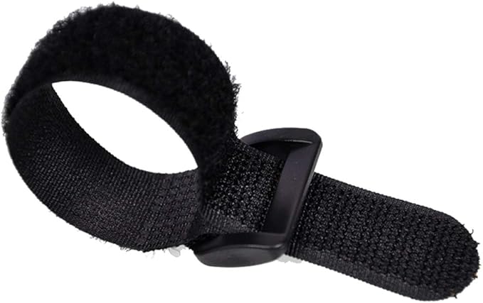 Fastening Nylon Strap with Buckle,10Pack Reusable Self-Adhesive Hook and Loop Cable Securing Straps,Adjustable Cinch Straps for Cords Organized and Tidy(1" x 8")
