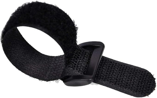 Fastening Hook and Loop Cable Straps,10Pack Black Self-Adhesive Cable Ties,Nylon Securing Straps with Buckles,Adjustable and Reusable Cinch Straps for Cords Organized and Tidy(1" x 16")