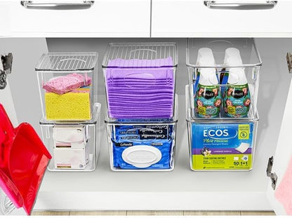 Sorbus Large Clear Plastic Storage Bins with Lids, Clear Stackable Storage Bins, Laundry Room Organizer Bins, Office, Classroom, Playroom, Bathroom, Laundry Room Organization and Storage (2 Pack)