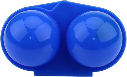 2 Grids Camping Egg Container, 4.53x2.95inch Blue Eggs Holder Campings, Portable Camping Egg Holders for Outdoor Campings Picnic