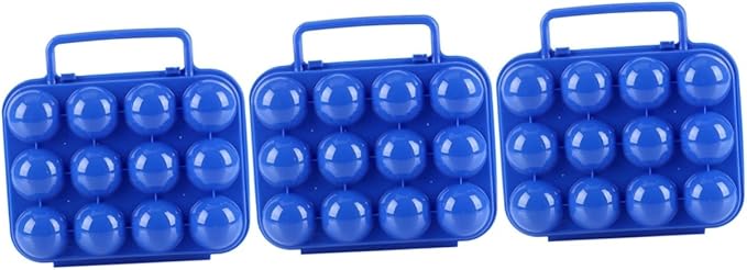 GLEAVI 3pcs Portable Folding Handle Carrier Capacity Storage Container for Kitchen and Outdoor Design