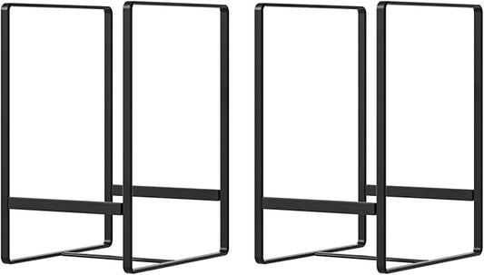 Hikinlichi 2 Pack Large Plate Holders Organizers Upright Cabinet Dish Drying Racks Metal Plate Dish Organizers Racks Stands for Countertop and Cupboard 7.87in. x 6.29in. x 4.52in. Black