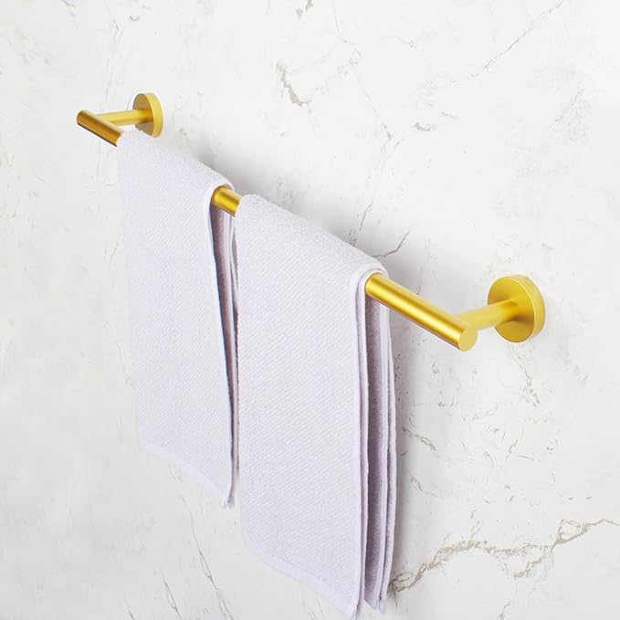 30-Inch Single Towel Bar Gold Towel Holder Bathroom Organizer SUS 304 Stainless Steel Wall Mount