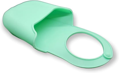 Handy Housewares Hanging Silicone Sink Caddy - for Kitchen or Bath, Hangs from Faucet, Helps Dry Sponges, Loofahs, Razors, Soap (1 Pack, Pastel Green)