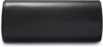 Oirlv Premium Leather Watch Roll Travel Case 3-Slot Watch Box for Men and Women Storage & Organizer Display, Anniversary Birthday（Black）