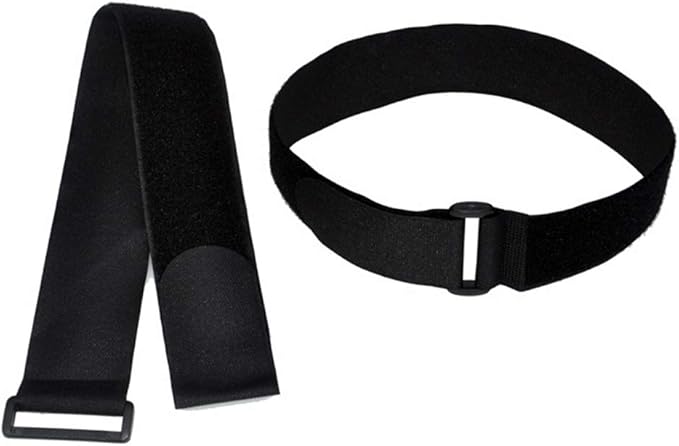 Fastening Hook and Loop Cable Straps,10Pack Black Self-Adhesive Cable Ties,Nylon Securing Straps with Buckles,Adjustable and Reusable Cinch Straps for Cords Organized and Tidy(1" x 24")