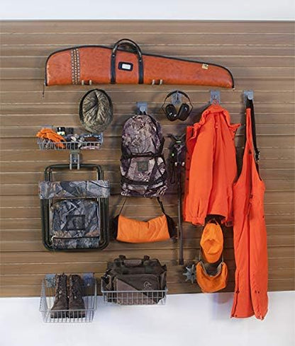 Standard Duty 4' ft. Slatwall Panels (Set of 4 Panels, Covers 16 sq. ft.) (Rustic Cedar)