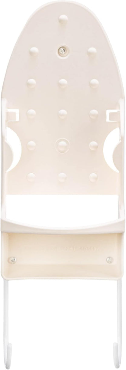 Household Essentials 166-1 Iron Wall Mount with Attached Ironing Board Hooks,White (Pack of 6)