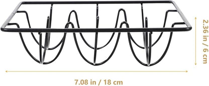 6 Compartment Wire Egg Holder Rack for Kitchen Refrigerator Storage and Display Compact 2.36X4.72X2.36 Inch Black Metal Egg Organizer