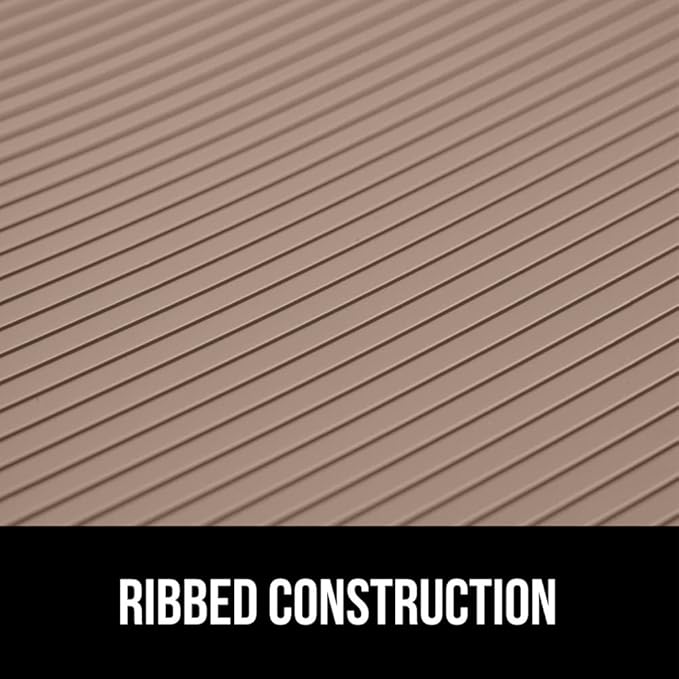 GORILLA GRIP DuraGuard Shelf Liner, 17.5x30 Non-Adhesive Cabinet Liners for Kitchen Drawers, Shelves, Refrigerator, Pantry Storage, Bathroom Closet, Durable Waterproof BPA Free Ribbed Plastic, Beige