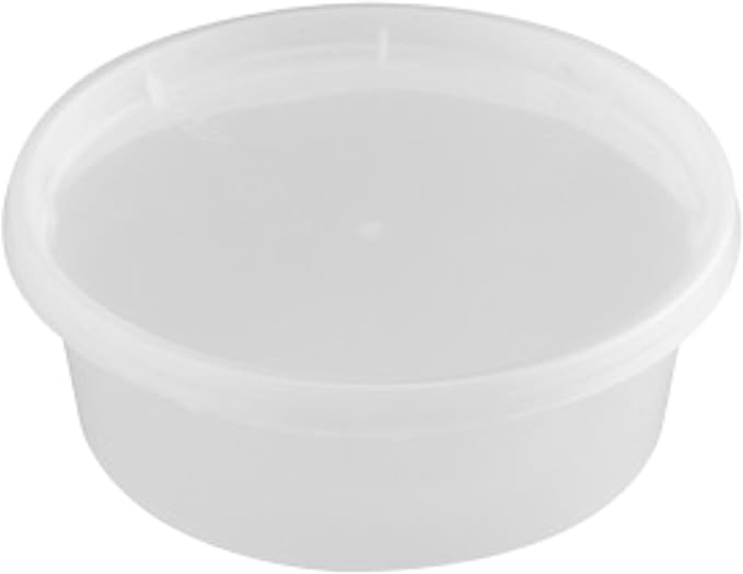 ProTakeOut 8oz [20 set] Heavy Duty Plastic Deli Container | BPA-Free Food Storage with Airtight Leak‑Proof Lids | Microwave, Freezer & Dishwasher Safe – Stackable, Bulk Reusable Soup & Meal Prep Tub