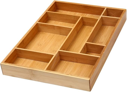 YBM Home 337v Drawer Organizer, 9 Compartments, Brown