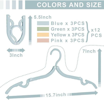 Travel Clothes Hangers Portable Folding Foldable Cloth Drying Rack Organizer Pack Accessories