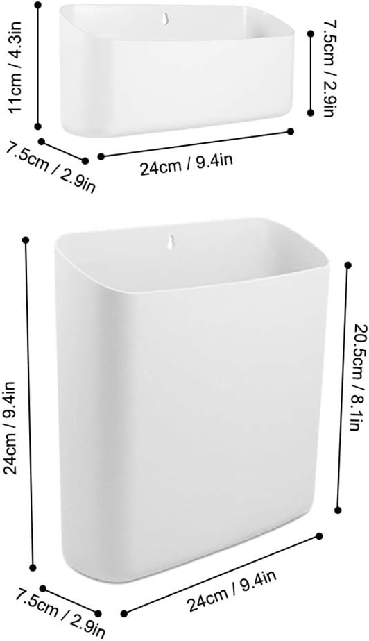 Magnetic Laundry Bin, Space-Saving Trash Container Hanging on Dryer, Washer or Wall Mount (White)