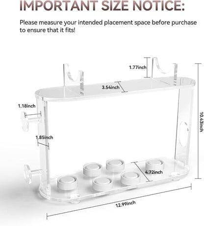 Affogato Storage Holder Compatible with Shark FlexStyle HD430C, Desktop Organizer for Storage Attachments, Acrylic Hairdryer Rack with Cord Hanger for Accessories Curlers Brushes Diffuser